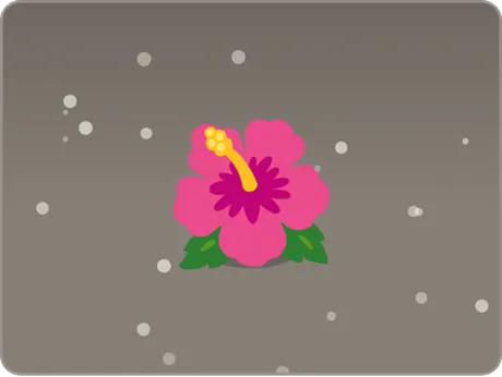 A window showing a bee on a flower in the snow